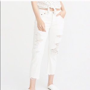Abercrombie Cropped Boyfriend Jeans